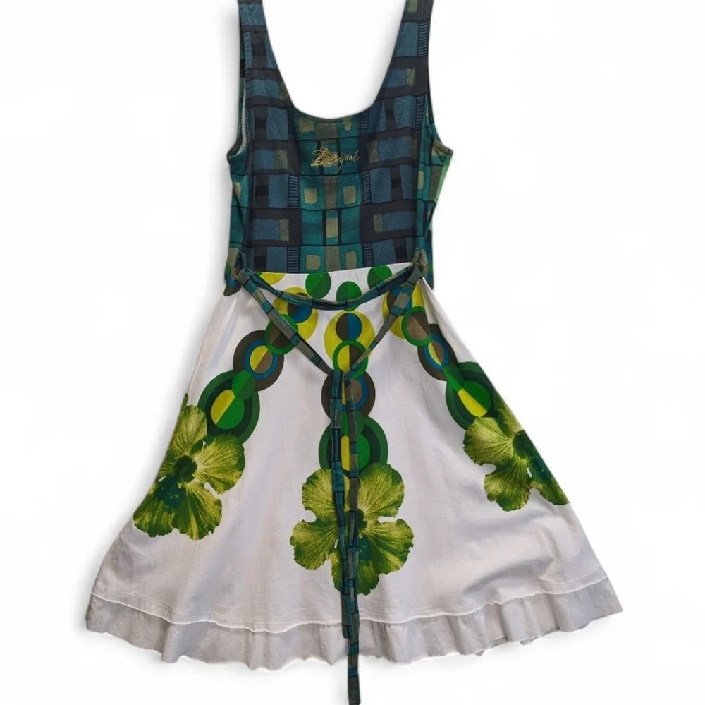 Desigual Multicolor Sleeveless Dress Artistic Patterns Fit & Flare Size M - Picture 5 of 15